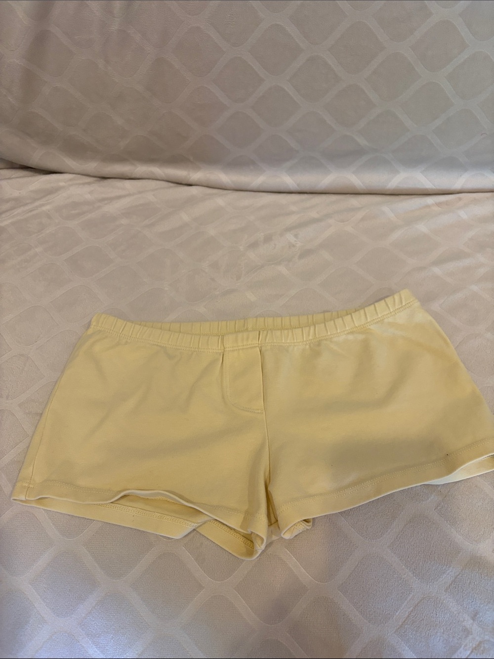 Brandy Melville Pale Yellow Bike Shorts